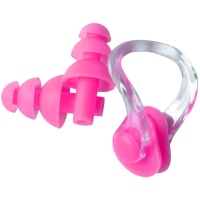 Набор для плавания в боксе, беруши и зажим для носа (розовый) E36867-2